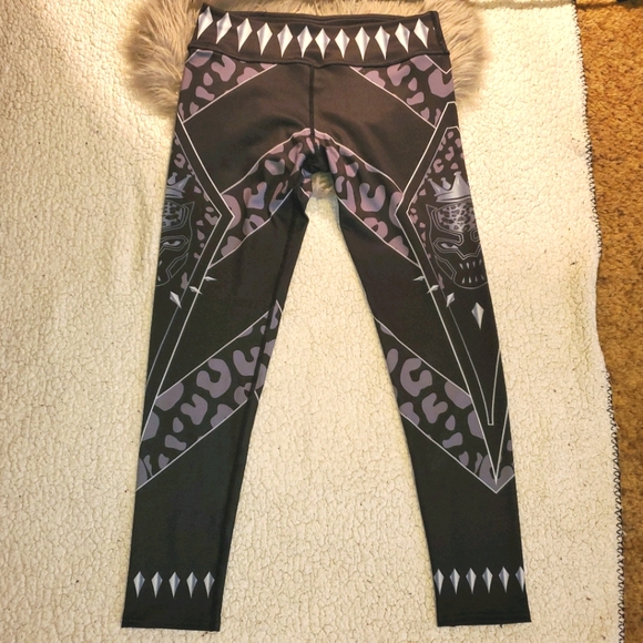 Leggings Black panther/cheeta print and diamonds L - Picture 3 of 11